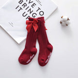 Girls Big Bow Knee High Long Soft New Kids Socks Toddlers