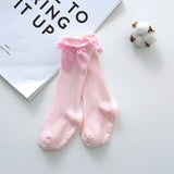 Girls Big Bow Knee High Long Soft New Kids Socks Toddlers